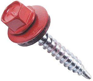 Изображение товара Саморез кровельный со сверлом 4,8х60 RAL 3003 рубиново-красный