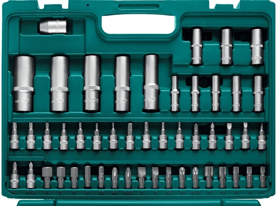 Набор инструмента универсальный 1/2"+3/8"+1/4" Kraftool X-Drive 27888-Н108_z01М, 108 предметов - фото