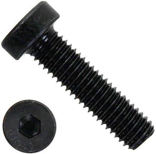 Винт с низкой цилиндрической головкой UNC 3/8"-16 х 3/4" (19,1 мм) DIN 7984, класс прочности 10.9 (Grade 8), сталь без покрытия - фото