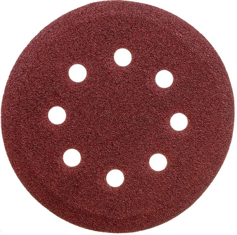 Круг шлифовальный самозацепляющийся с отверстиями 125 мм Р80 Stayer Master 35452-125-080, 5 шт - фото