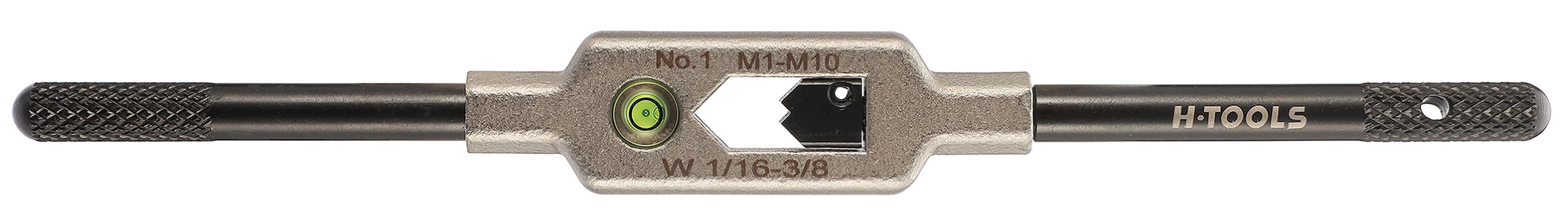 Вороток для метчиков с уровнем №1 M1-M10 (2,0-6,3 мм) 175 мм Inox DIN 1814 H-Tools 08802030 - фото