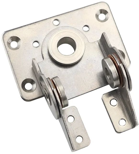 Петля двухосевая с крутящим моментом L=76 мм, нагрузка 70 кг, L349C, нержавеющая сталь А2 - фото