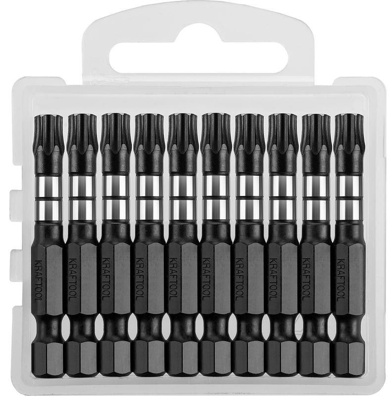 Набор ударных бит TX30 50 мм Impact Pro Kraftool 26195-30-50-S10, 10 шт - фото