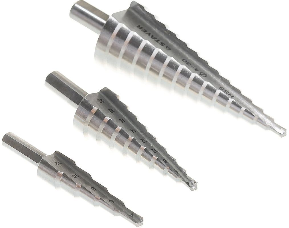 Набор сверл ступенчатых 4-30 мм Max Drill Stayer 29660-4-30-H3, 3 шт - фото