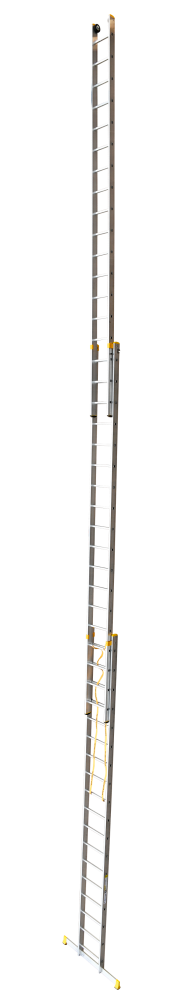 Лестница трехсекционная 3х18 Алюмет P3 9318, алюминий - фото