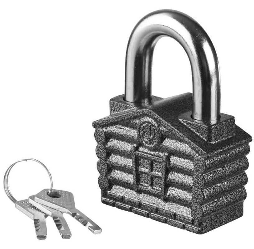 Изображение товара Замок висячий дисковый ЧАЗ ВС2-34 - алюминиевый корпус, 14 мм дужка, 3 ключа