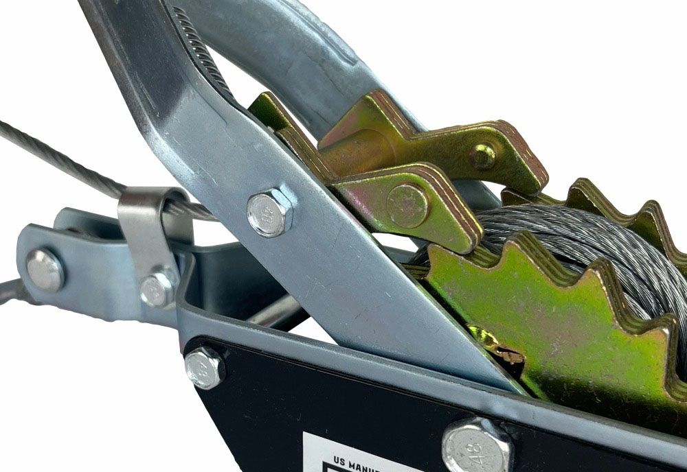 Лебедка рычажная гаражная CP 2001, 2 т, канат 2,5 м, одинарный храповый механизм HITCH SZ073184 - фото