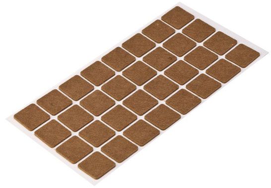 Подпятник войлочный самоклеящийся, коричневый - фото