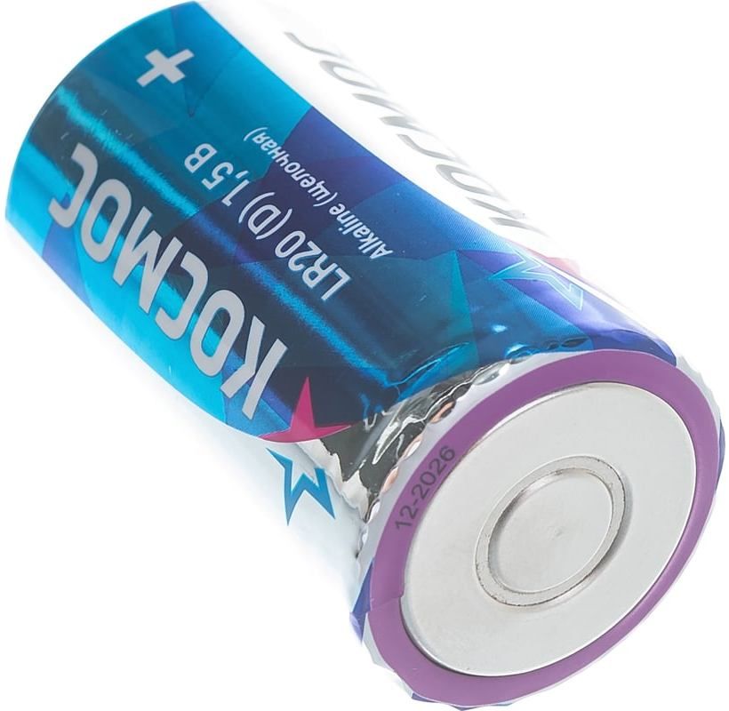 Батарейка щелочная LR20/ 373 / D 1,5 В Космос 99105 - фото