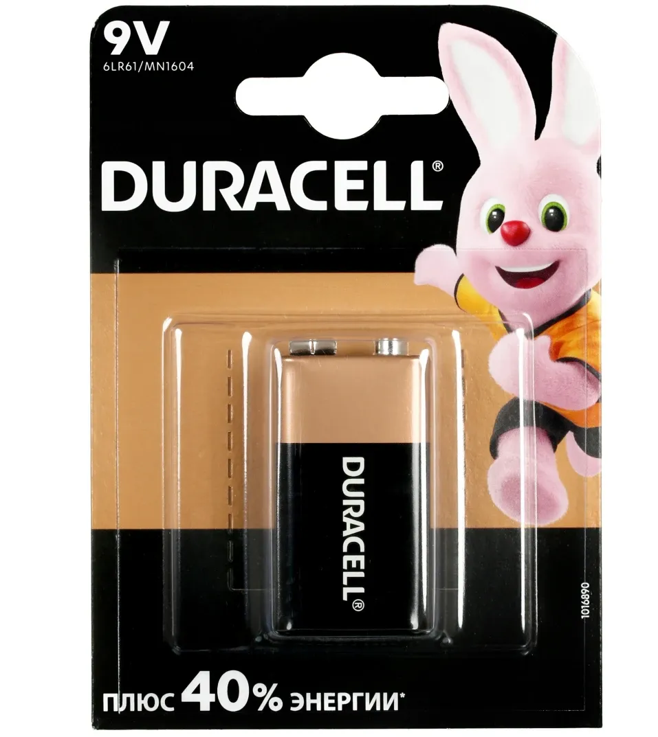 Изображение товара Батарейка Duracell 6LR61/6LF22 BL1 15565 9 В щелочная Kрона