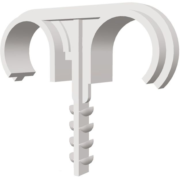 Дюбель-хомут вставной широкий DSA 25-32 с двойной скобой для кабелей Schnabl 30270 - фото