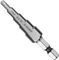 Сверло по металлу ступенчатое 4-12 мм, 5 ступеней, хвостовик 1/4" ЗУБР 29665-4-12-5, сталь Р4М2