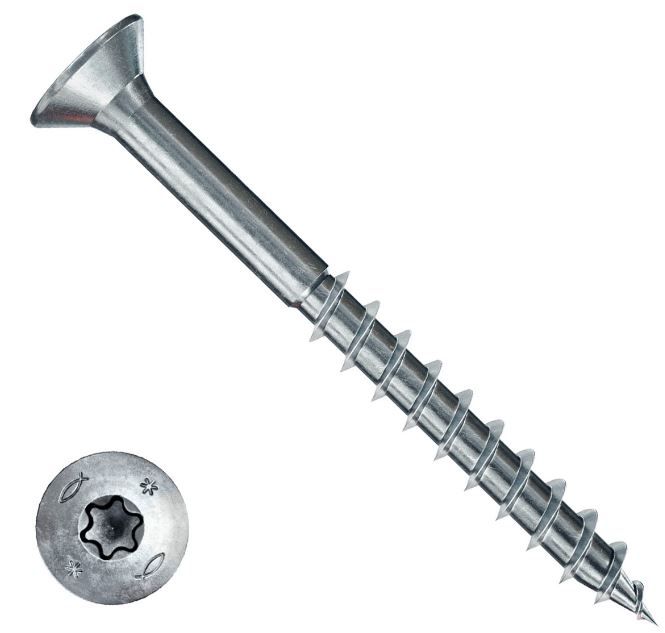 Саморез потай 6х100 мм Fischer FPF II CTP BC 670457, неполная резьба, оцинкованная сталь (100 шт) - фото