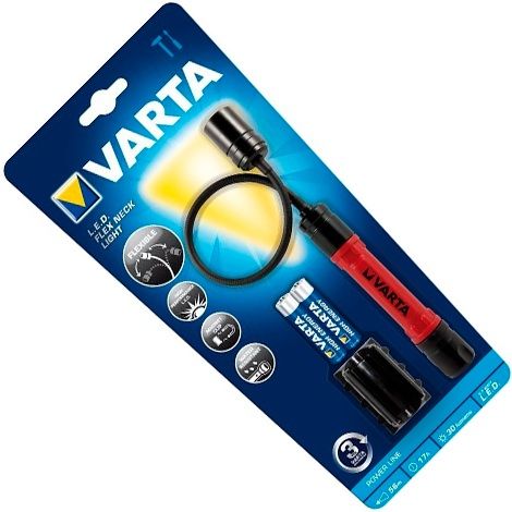 Фонарь ручной светодиодный ручной с гибкой шеей и магнитной фиксацией 2AAA Varta Flex Neck Light 17646101421М - фото