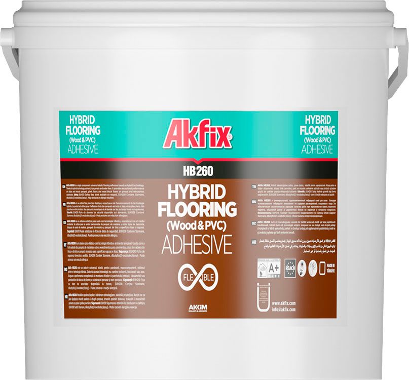 Клей полимерный для гибридных полов 15 кг HB260, Akfix BRD5515 - фото
