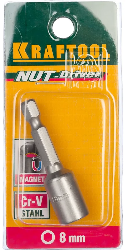 Бита с торцевой головкой 8 мм, намагниченная Kraftool 26391-08, хромованадиевая сталь - фото