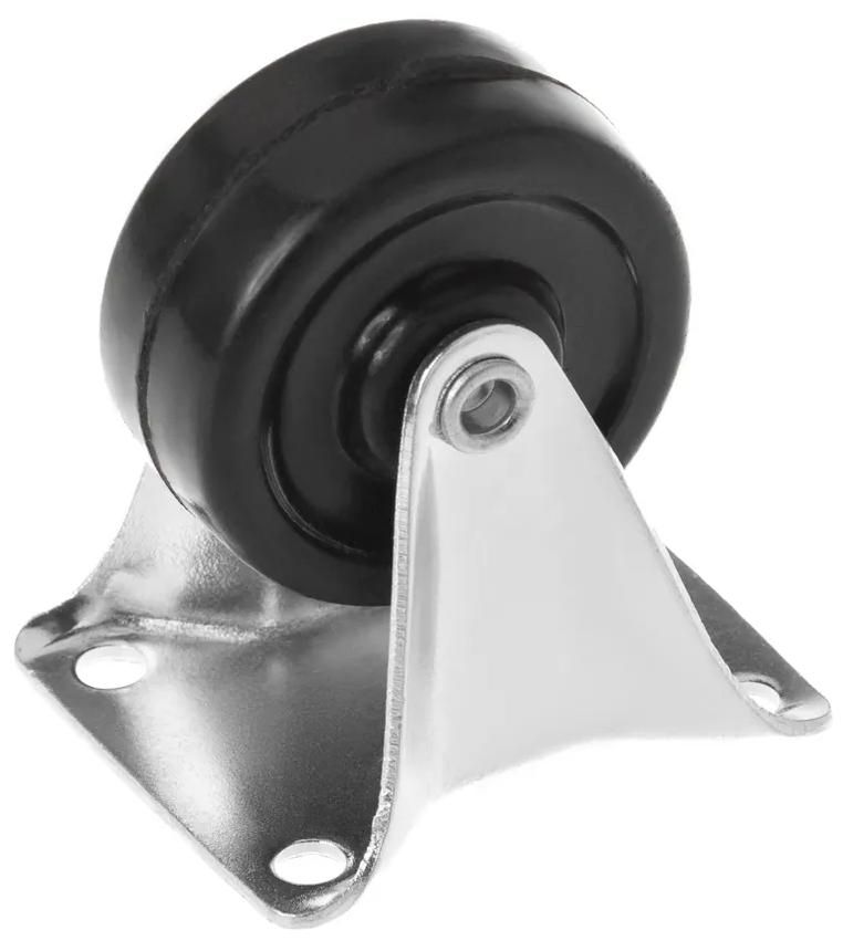 Колесо мебельное из твердой резины с площадкой, неповоротное 38 мм FCDD 15 - фото