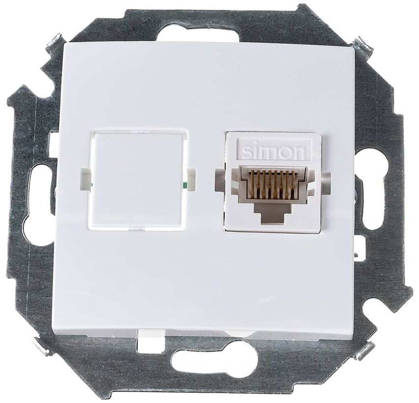 Розетка компьютерная RJ45 Simon 1591598-030 - фото
