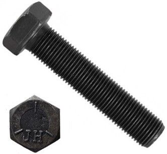 Болт дюймовый UNF 1/2-20 х 4 1/2 (114 мм) DIN 933, класс прочности 8.8 (Grade 5), оксидированный - фото