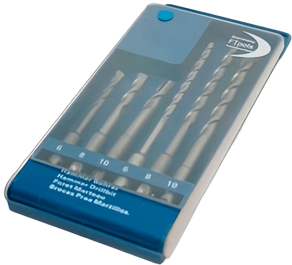 Набор буров по бетону с хвостовиком SDS 6-10 мм FTools S602, 6 шт - фото