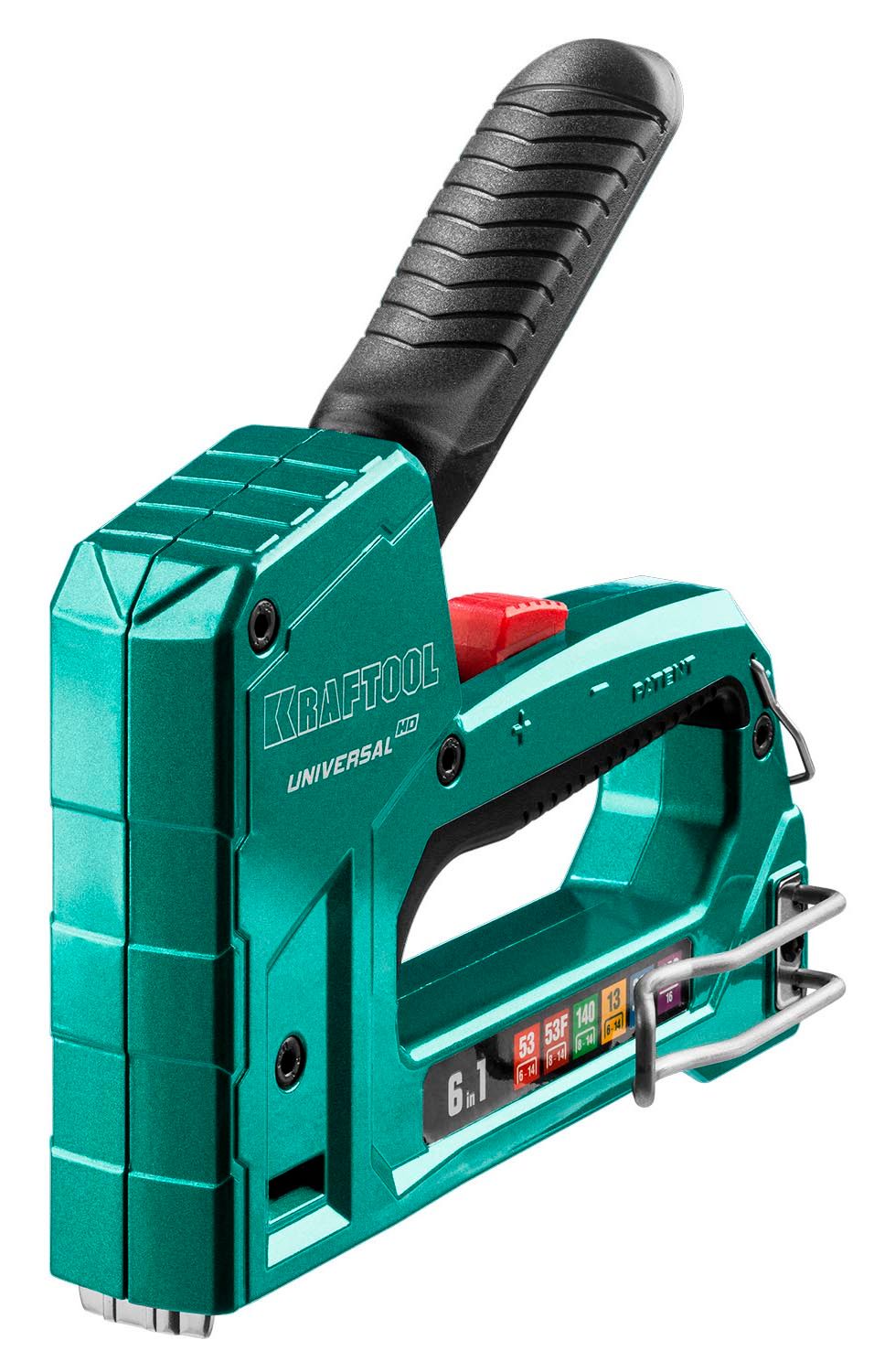Степлер 6-в-1: 53, 23GA, 140, 20GA, 13/53F/300/500 Universal-HD Kraftool 3188 - фото