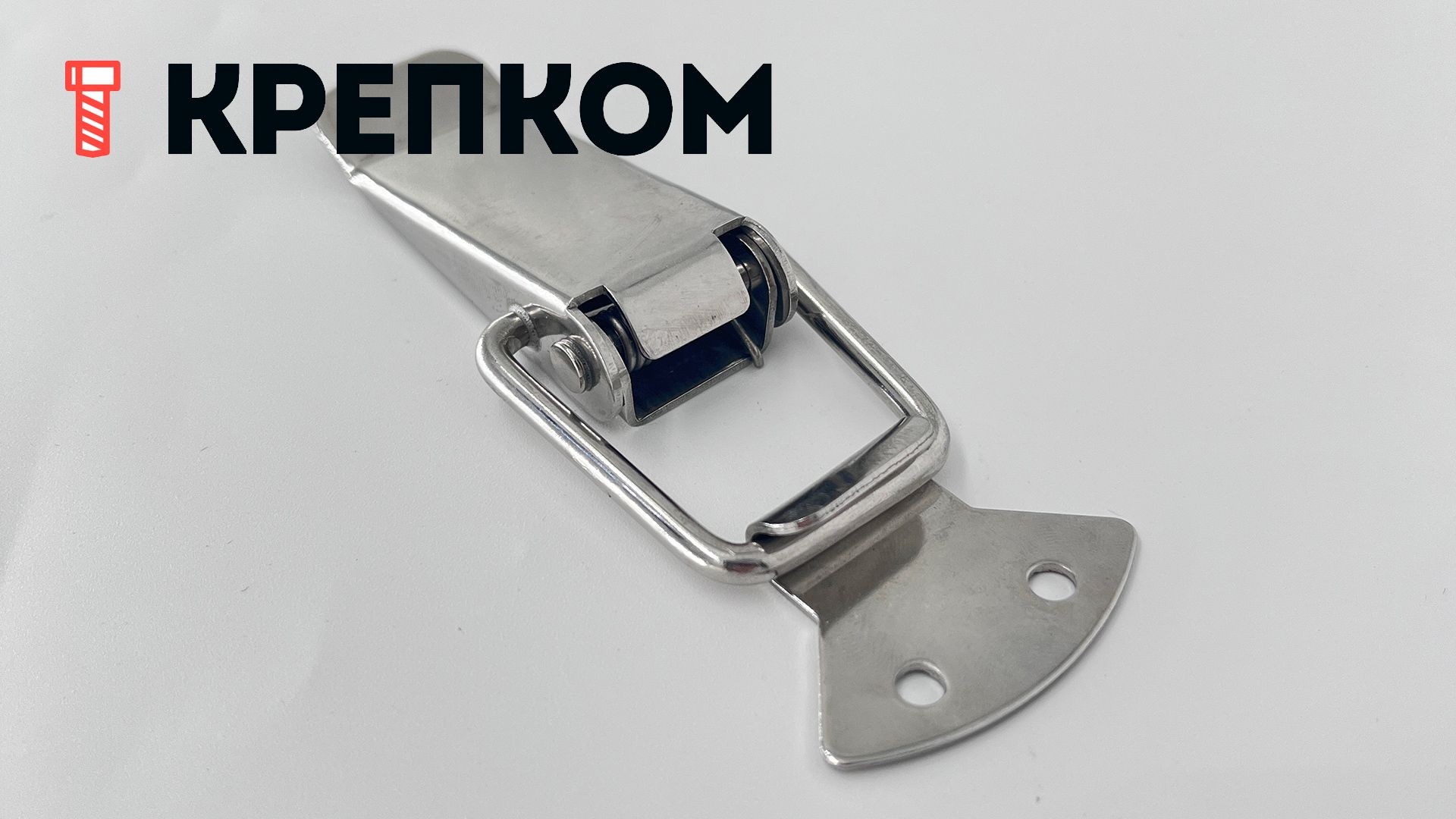 Замок-защелка лягушка L=89 B14C, нержавеющая сталь А2 - фото