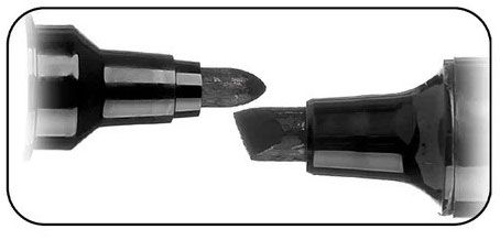 Набор перманентных маркеров 2-х сторонних, 2-5 мм 8 цветов, MC-4070-8 - фото