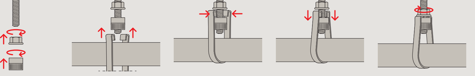Хомут спринклерный петлевой Fischer FRLH, оцинкованная сталь - фото