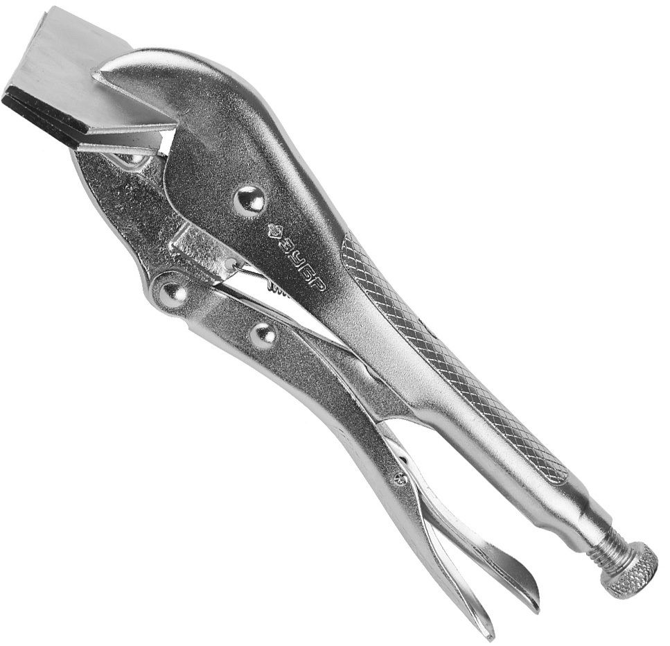 Клещи зажимные 250 мм плоские широкие губки с фиксацией ЗУБР 22515, Cr-V - фото