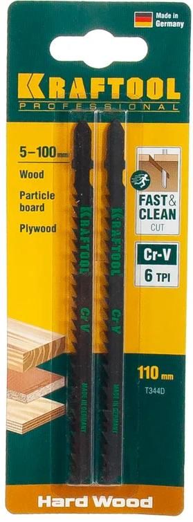 Полотно по дереву для электролобзика Kraftool, хромованадиевая сталь - фото