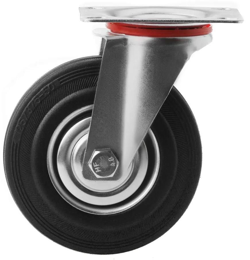 Колесо из резины с площадкой, поворотное 125 мм SC 55L - фото