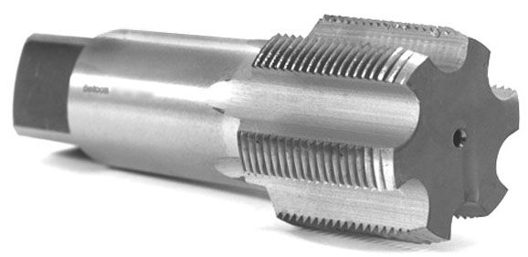 Метчик машинно-ручной конический, исполнение 1, Р6М5 РИ, дюймовая резьба К(NPT) - фото