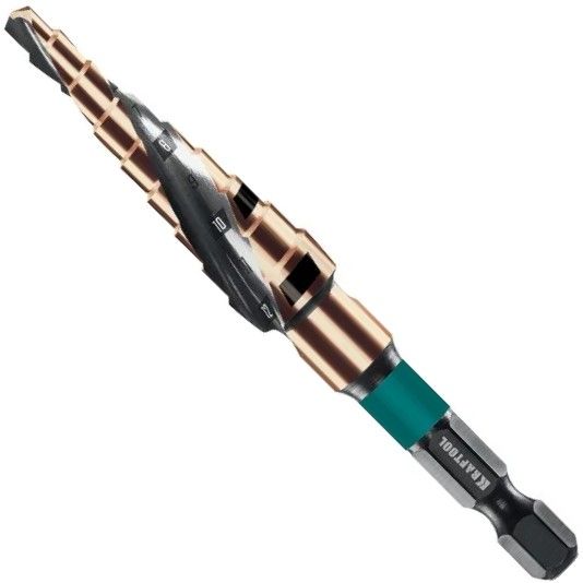 Сверло ступенчатое по металлу, спиральная канавка M35 Cobalt Kraftool - фото