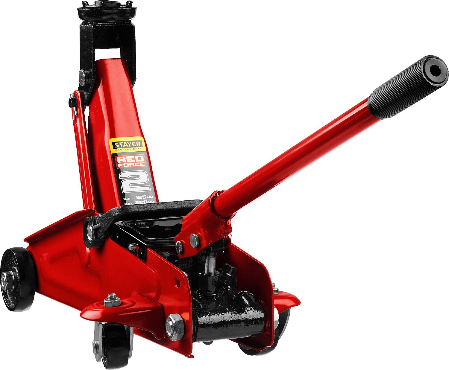 Домкрат подкатной 2 т 125-320 мм Stayer Red Force R-22 43152-2 - фото