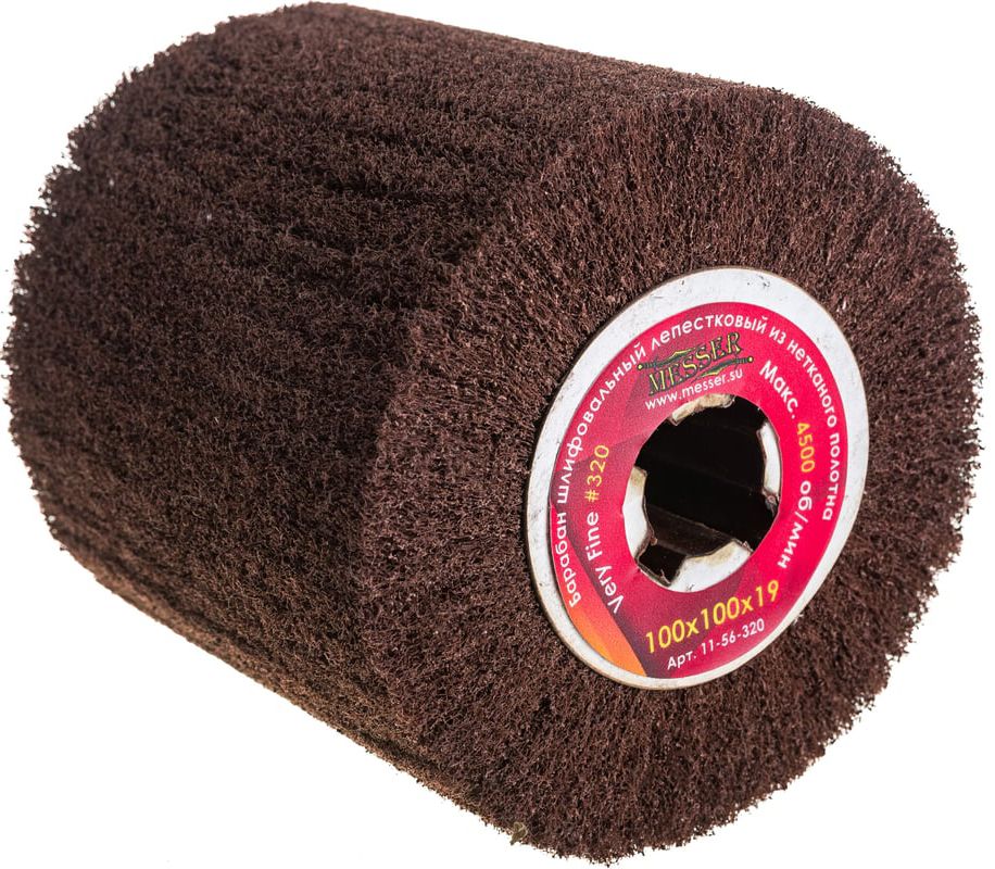 Барабан шлифовальный лепестковый 100х100х19 Р100-Р320 Messer - фото