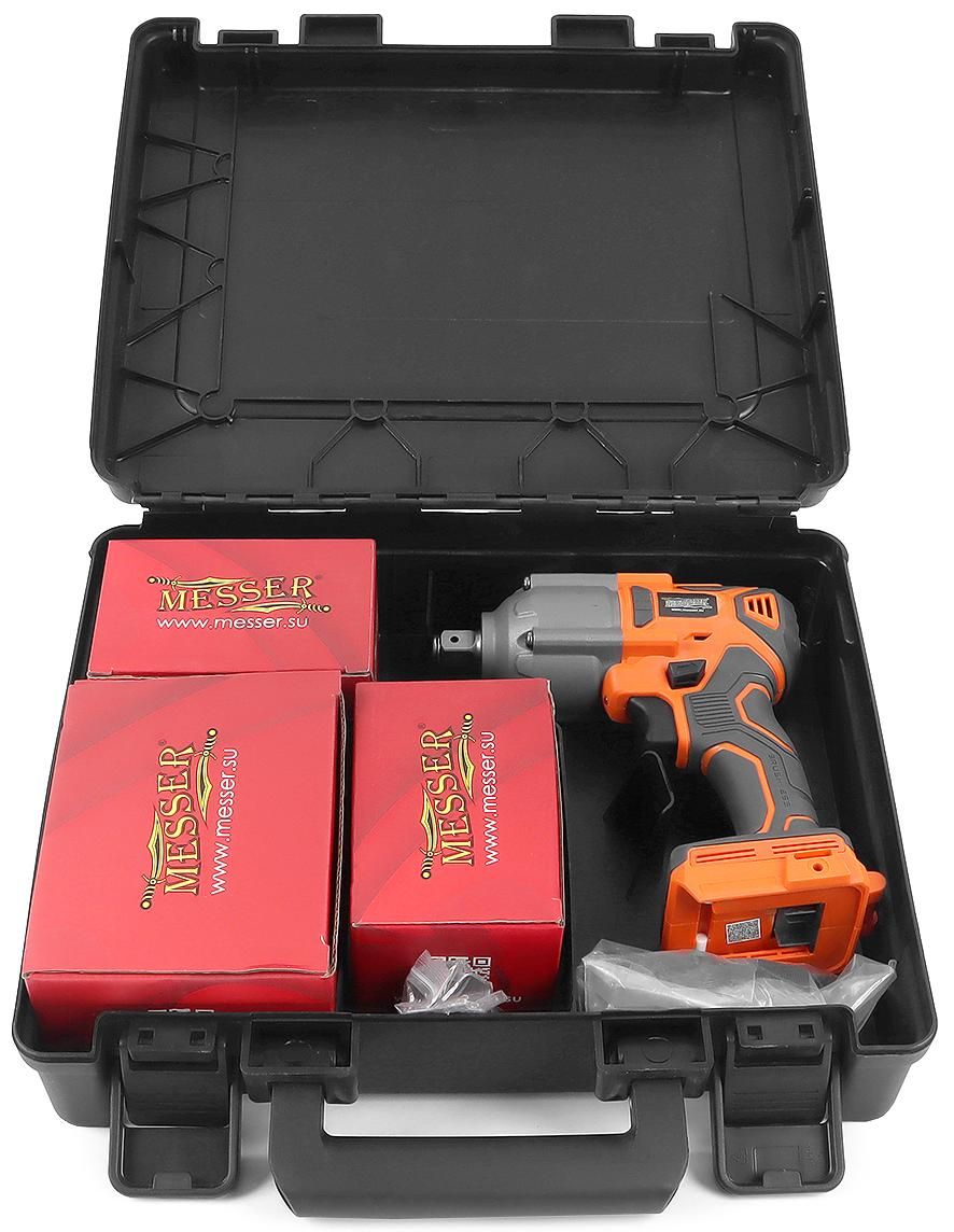 Гайковерт аккумуляторный ударный 750 Нм М20 2 Ач DCW9 Messer 05-41-092 - фото