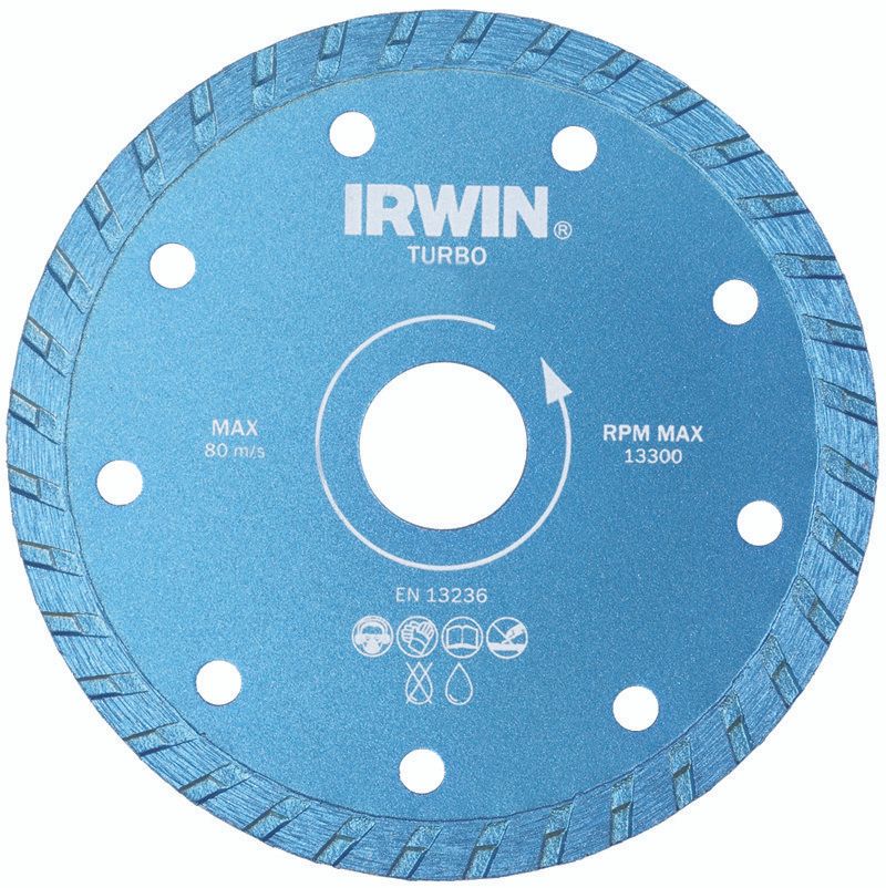 Изображение товара Алмазный диск IRWIN Turbo 125 мм для резки камня и кирпича
