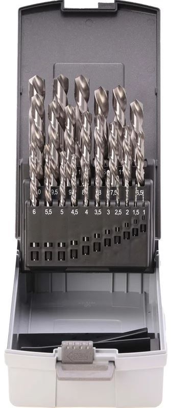Набор сверл по металлу левого вращения 1-13 мм HSS-G 135° DIN 338 H-Tools 214215LiROHT, 25 шт - фото