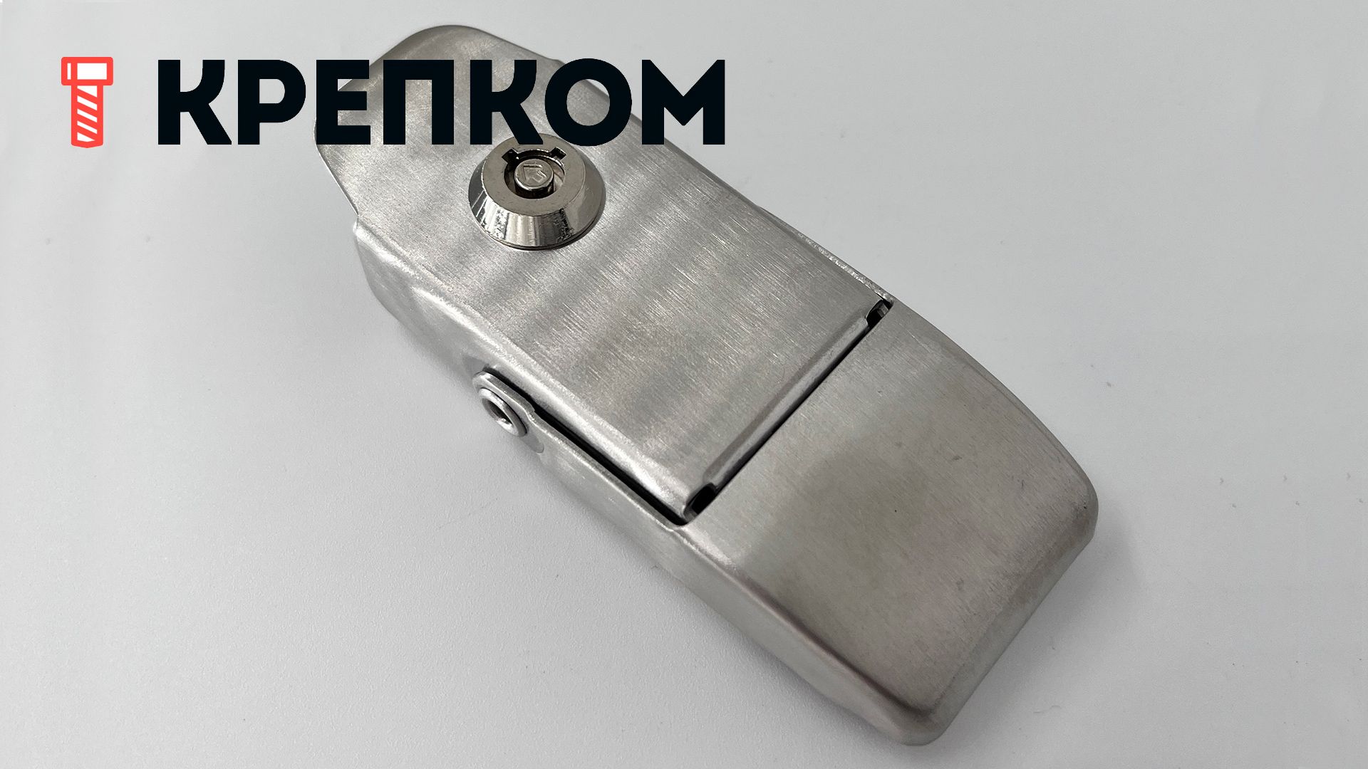 Защелка с замком L=94 B219C-4, нержавеющая сталь А2 - фото