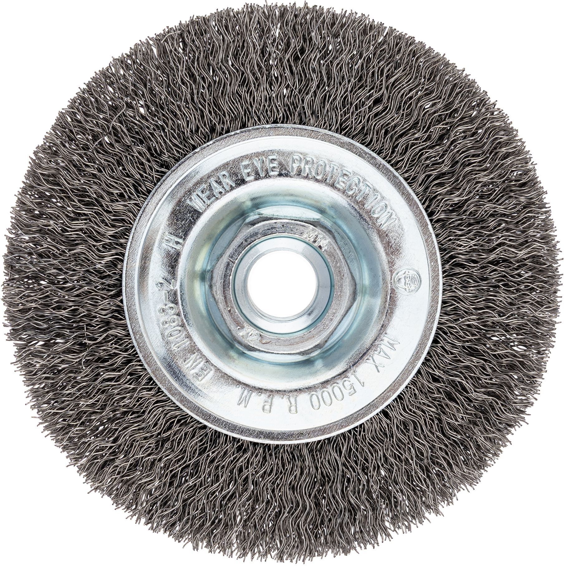Щетка дисковая гофрированная для УШМ 125 мм М14 № 70 Профоснастка Мастер 20107003, сталь  - фото