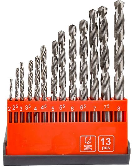 Набор сверл по металлу 2,0-8,0 мм (через 0,5 мм) FTools Н1302, 13 штук - фото