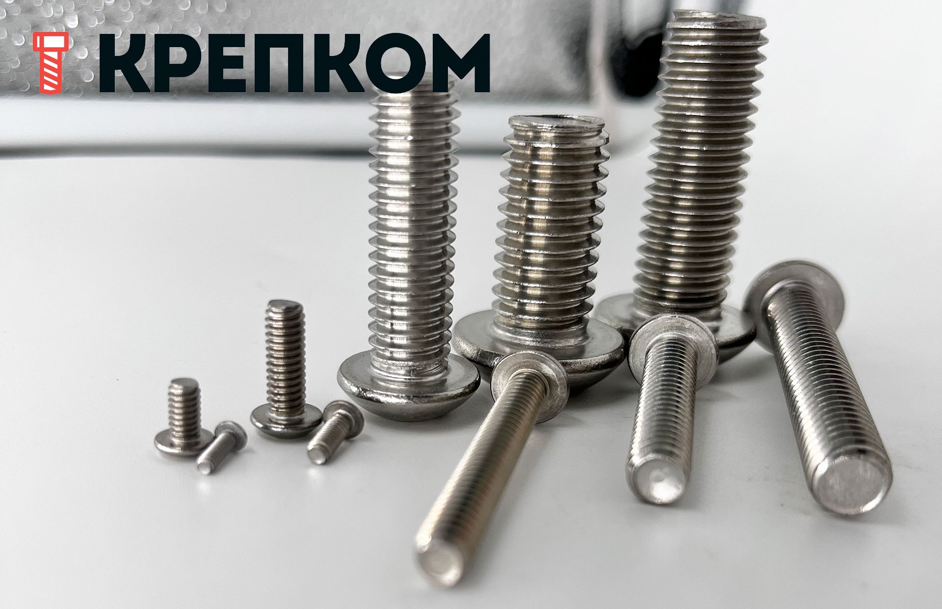 Винт с полукруглой головкой и внутренним шестигранником UNC  (аналог ISO 7380), нержавеющая сталь А2 - фото