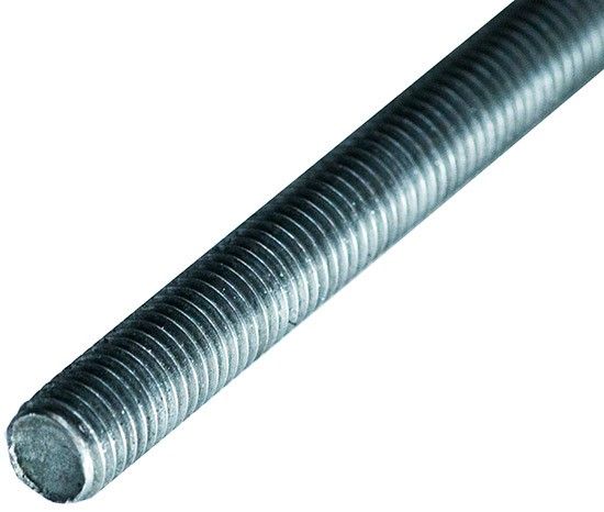 Шпилька дюймовая 5/16"-18 х 3ft (910 мм) DIN 975 UNC, класс прочности 5.8, оцинкованная сталь - фото