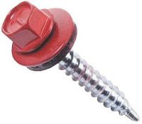 Саморез кровельный со сверлом 6,3х100 RAL 3003 ярко-красный, 100 шт