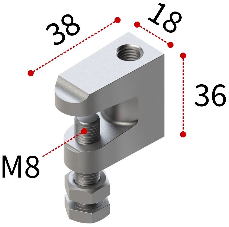 Струбцина для балок F1 М8 TERMOCLIP - фото