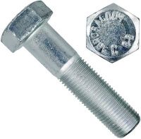 Болт с неполной мелкой резьбой М24х2х320 DIN 960 (ISO 8765) класс прочности 8.8, оцинкованная сталь