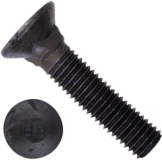 Болт лемешный М12х40 ГОСТ 7786-81 (DIN 608), класс прочности 8.8 - фото