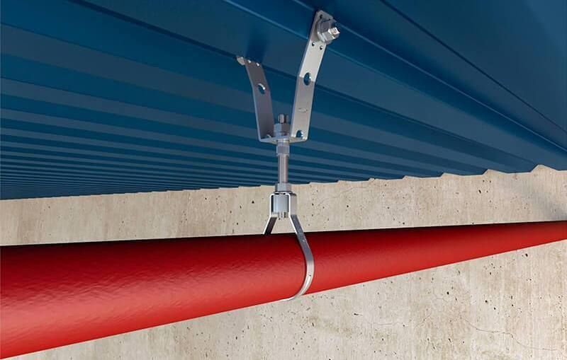 Хомут спринклерный петлевой Fischer FRLH, оцинкованная сталь - фото