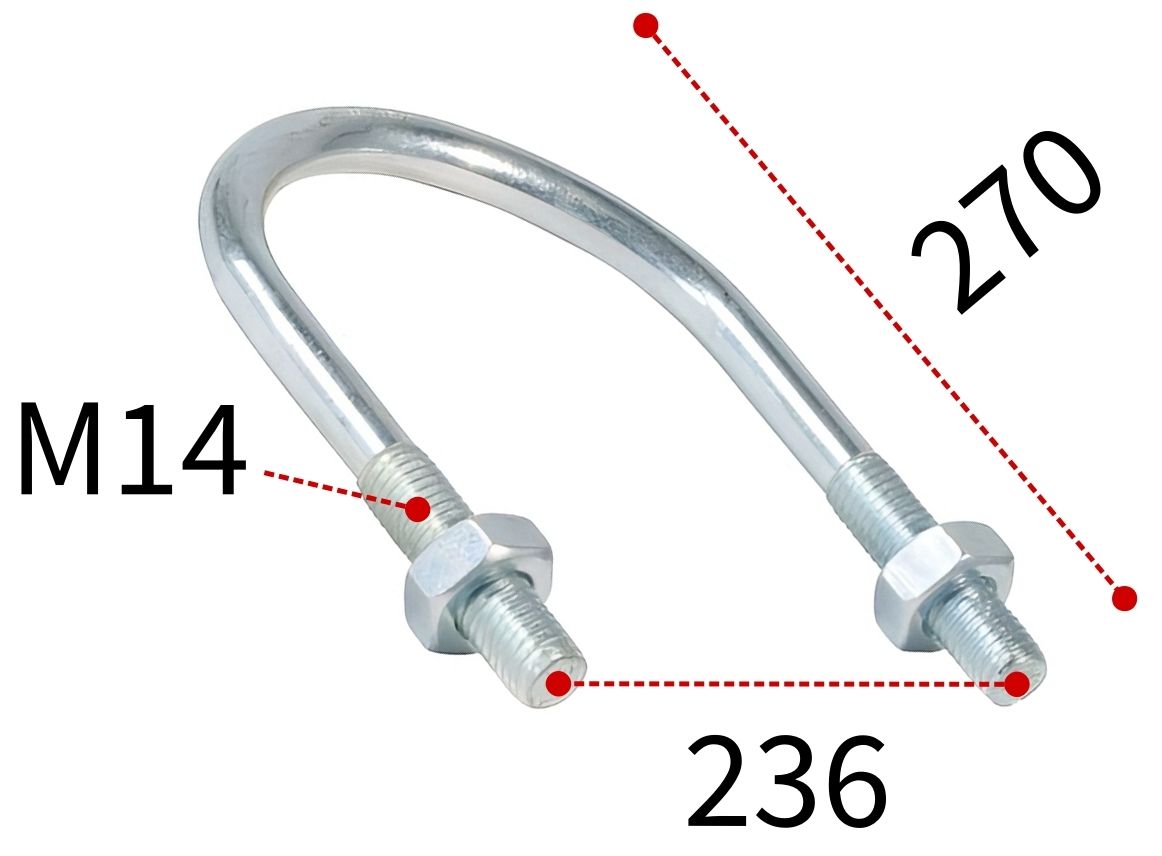 Изображение товара Монтажная скоба с метрической резьбой Fischer ETR 024437 219 мм оцинкованная сталь