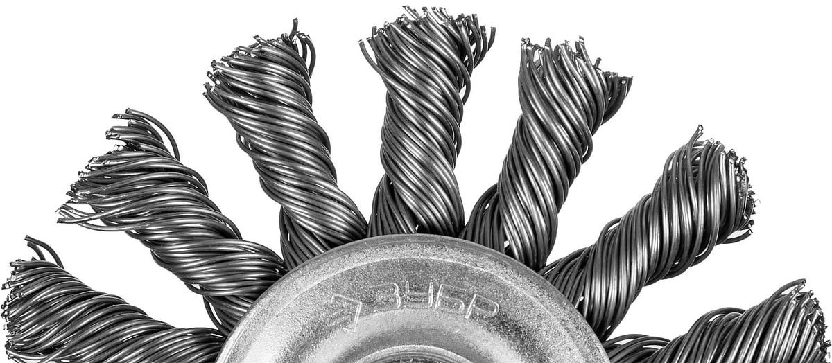 Щетка дисковая жгутированная 75 мм для дрели Профессионал ЗУБР 3522-075 - фото